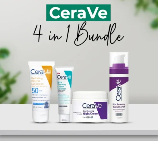 Cerave 4 In 1 Skincare Kit Night Cream, Sunblock, Cleanser & Serum For Radiant Skin - Image 2