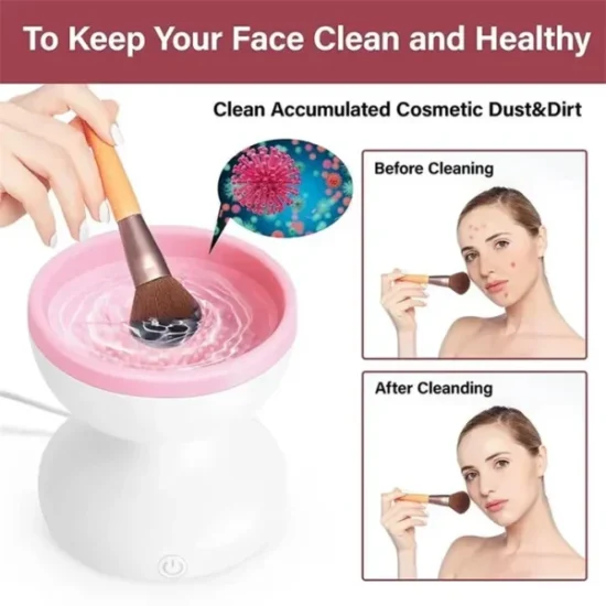 Electric Makeup Brush Cleaner Machine Gentle And Efficient Cleaning Usb Powered Electric Scrubber Makeup Supply - Image 3