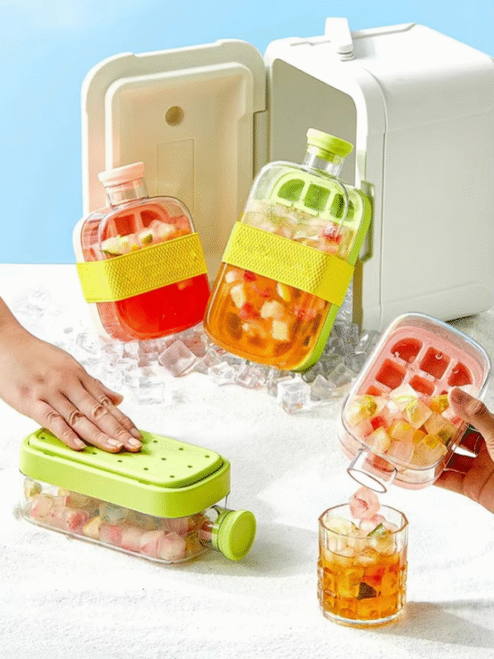 My Crush Cup Ice Cube Tray, Water Bottle Ice Cube Tray, Reusable Press-to-cold Ice Cube Hydration – 500ml – Random Color - Image 6