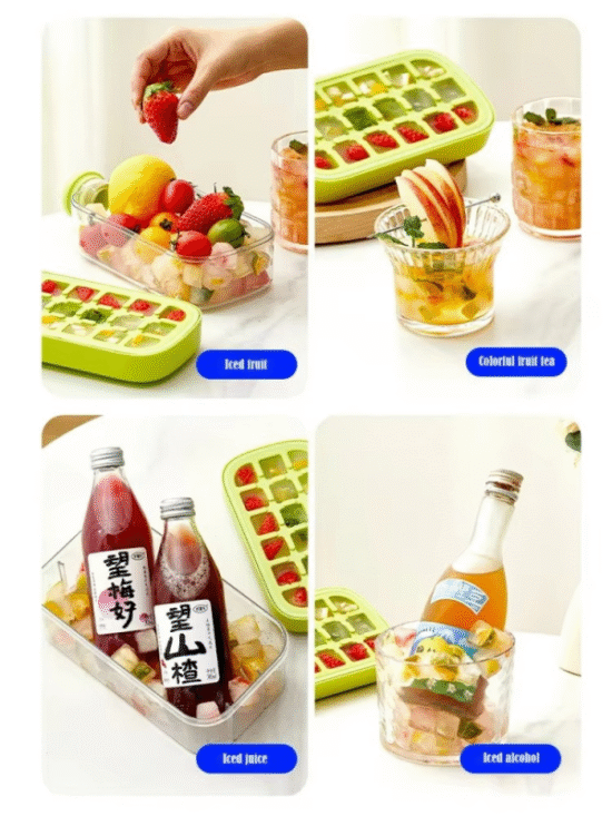 My Crush Cup Ice Cube Tray, Water Bottle Ice Cube Tray, Reusable Press-to-cold Ice Cube Hydration – 500ml – Random Color - Image 3