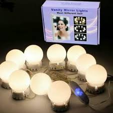 Soledad_Home Vanity Mirror Lights - USB Vanity Lights Makeup Lighting 10 Dimmable Light Bulbs - Hollywood Style LED Vanity Mirror Lights Kit for Makeup - Table Bathroom Dressing Room